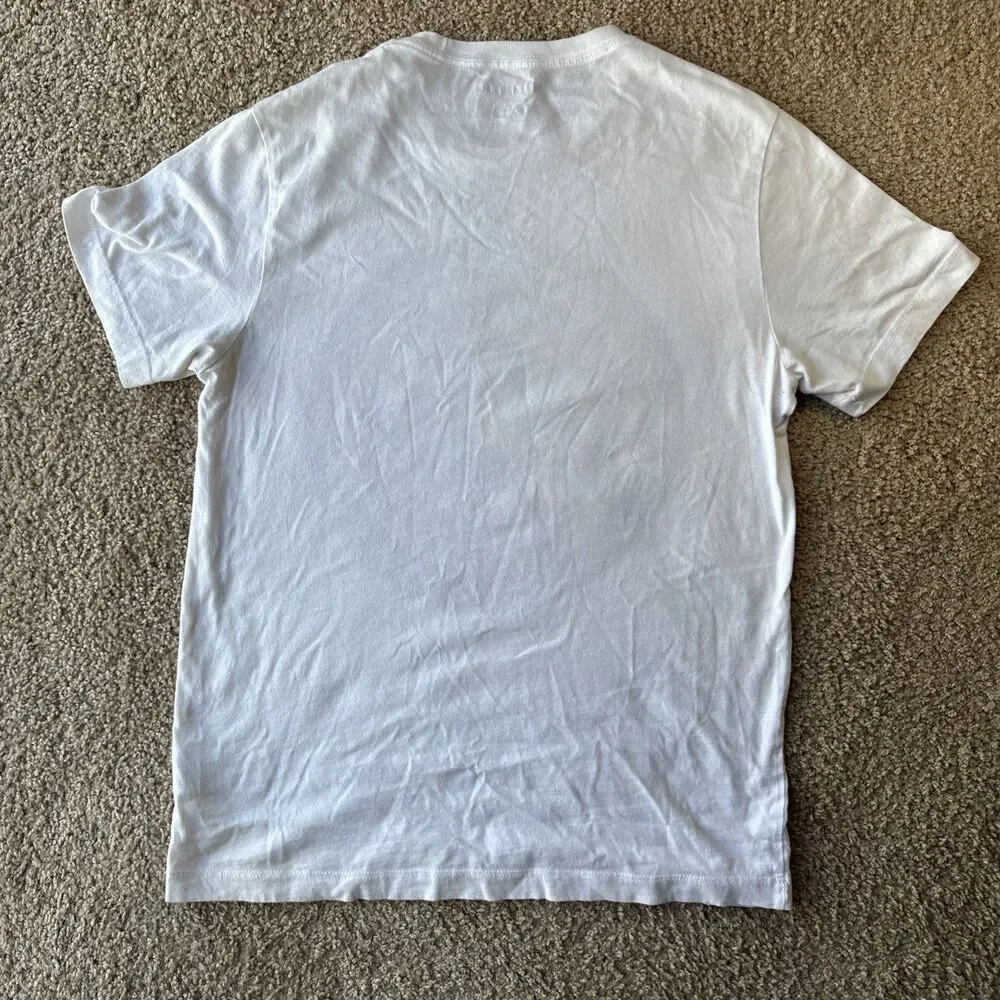 True Religion T-Shirt Dartboard Rosecrans Festival XS White Graphic Print
